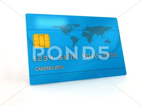 Credit card over white background Stock Illustration