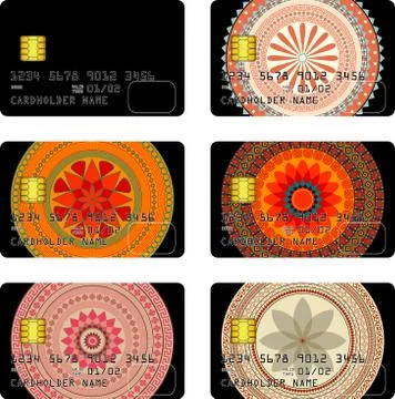 Credit card pack Stock Illustration