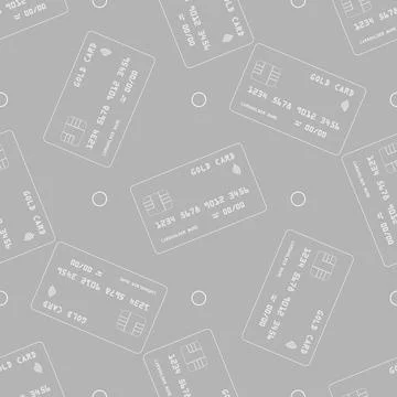Credit card pattern. Simple illustration of credit card vector pattern for we Stock Illustration