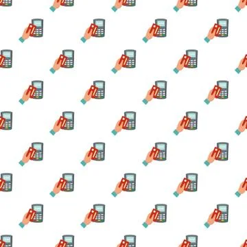 Credit card pay device pattern seamless vector Illustrazione stock