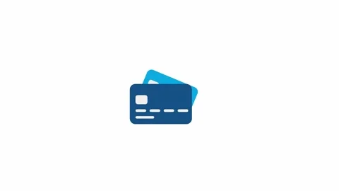 Credit Card Payment Approved Vector Icon Animation Video stock 341107202