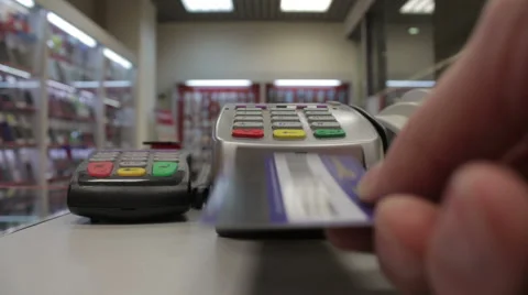 Credit card payment with chip front view 82 Stock Footage 50601852