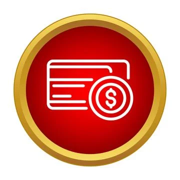Credit card payment icon button for money transaction Stock Illustration