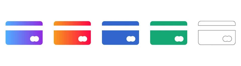 Credit Card Payment Icons Stock Illustration