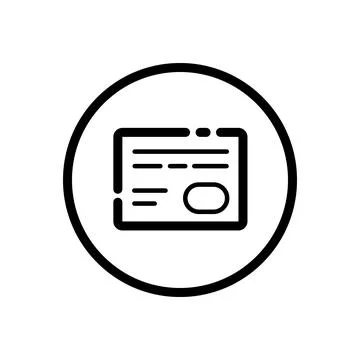 Credit card. Payment options. Commerce outline icon in a circle. Vector illus Stock Illustration