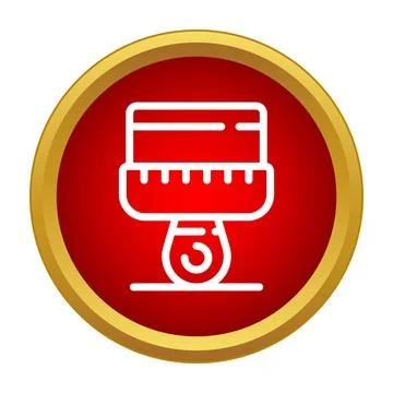 Credit card payment processing transaction icon in circle Stock Illustration