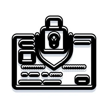 Credit card payment security and data protection Stock Illustration