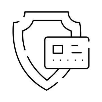 Credit card payment security and data protection Stock Illustration