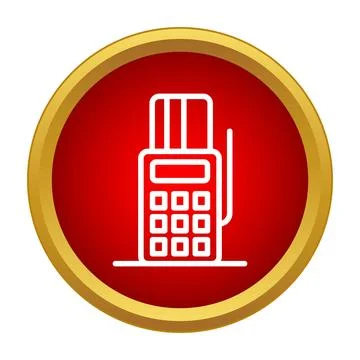 Credit card payment terminal processing transaction icon Stock Illustration