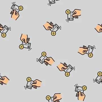Credit card payment vector seamless pattern イラスト素材