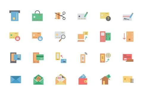 Credit Card Payment Vector Set Stock Illustration