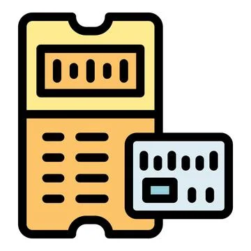 Credit card processing electronic ticket payment system Stock Illustration