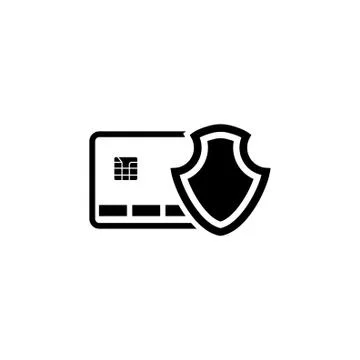 Credit Card Protection Flat Vector Icon Illustrazione stock