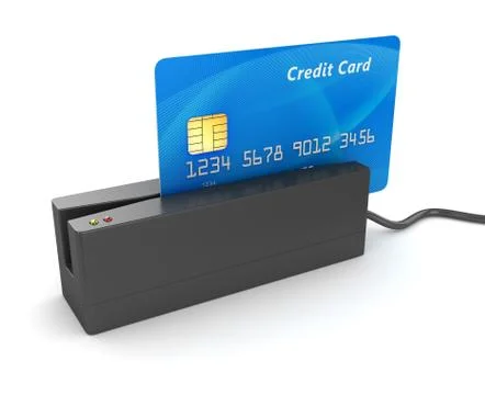 Credit card reader Illustrazione stock