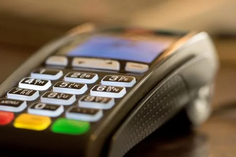 Credit card reader machine Stock Photos