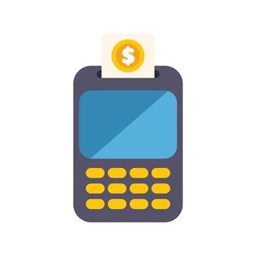 Credit card reader processing payment with dollar coin icon イラスト素材