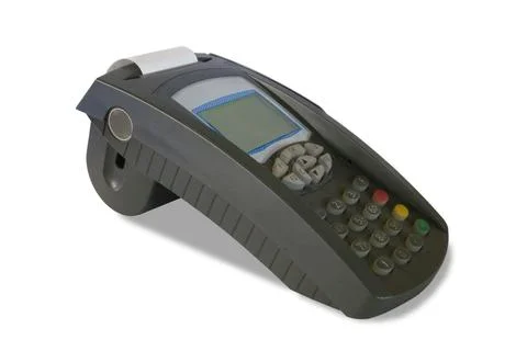 Credit card reader on white background Фото