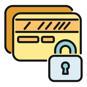 Credit card representing secure online payment transaction protection Stock Illustration