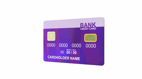 Credit card - rotating on white Stock Footage
