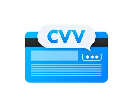 Credit card secure CVV code. Financial label. Vector stock illustration. Stock Illustration