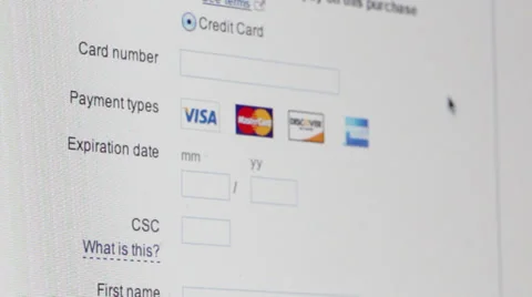 Credit card secure payment online (editorial) Stock Footage