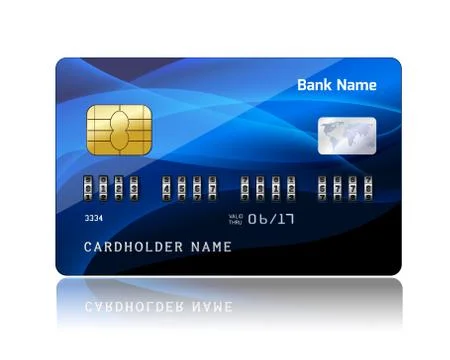 Credit card with security combination code Stockillustratie