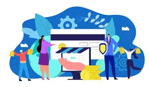 Credit card security concept, save payment protection on creditcard vector Illustrazione stock