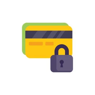 Credit card security system protecting online transactions Stockillustratie