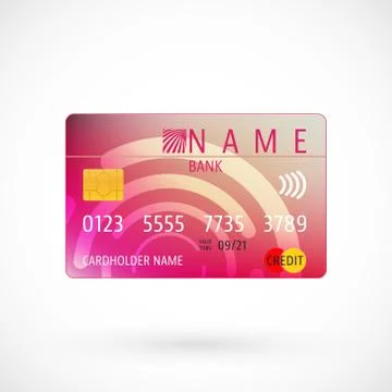Credit card with shadow Illustrazione stock