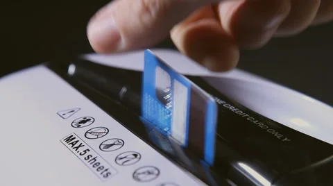 Credit Card Shredded Video stock 44622079