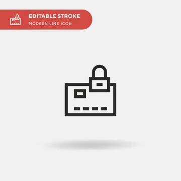 Credit Card Simple vector icon. Illustration symbol design template for web m Stock Illustration