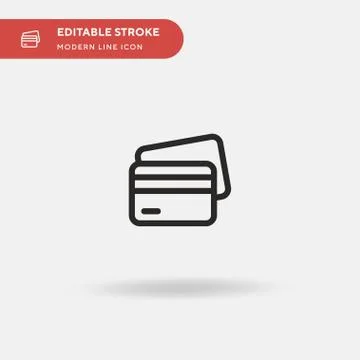 Credit Card Simple vector icon. Illustration symbol design template for web m Stock Illustration