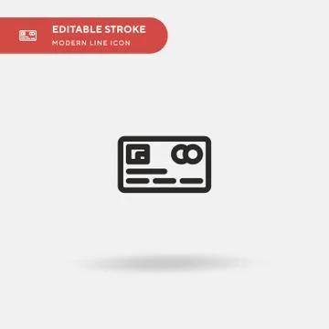 Credit Card Simple vector icon. Illustration symbol design template for web m Stock Illustration