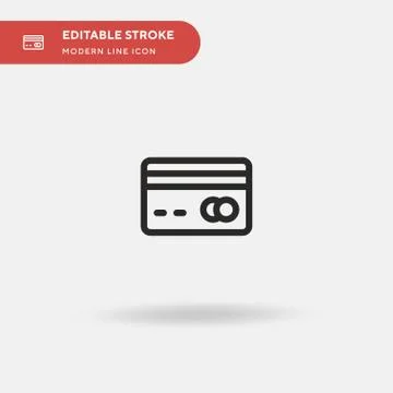 Credit Card Simple vector icon. Illustration symbol design template for web m Stock Illustration