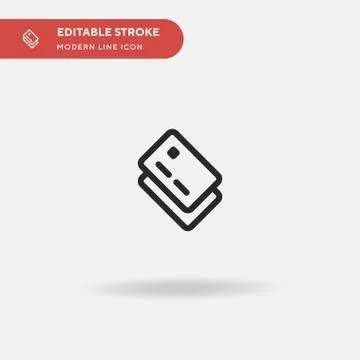 Credit Card Simple vector icon. Illustration symbol design template for web m Illustrazione stock