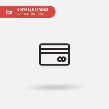 Credit Card Simple vector icon. Illustration symbol design template for web m Stock Illustration