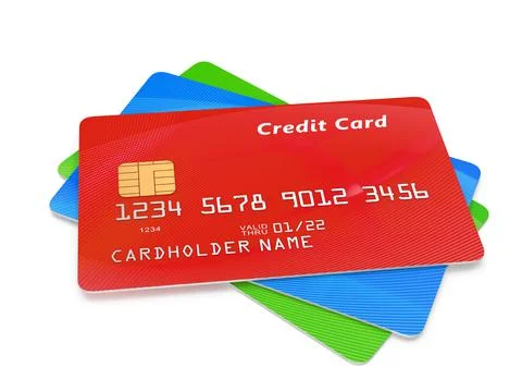 Credit Card Stack Stock Illustration