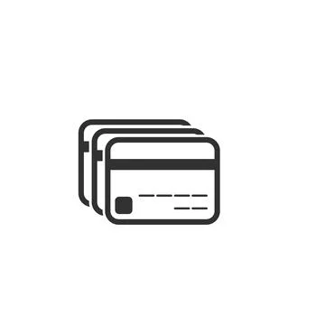 Credit card stack vector icon. Banking payment icon. business and finance sym Stock Illustration