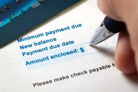 Credit card statement bill Stock Photos