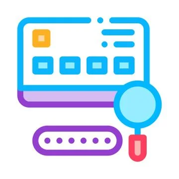 Credit Card Study Icon Vector Outline Illustration 스톡 일러스트