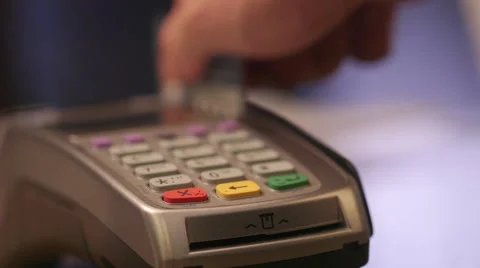 Credit card swipe Stock Footage 63247685