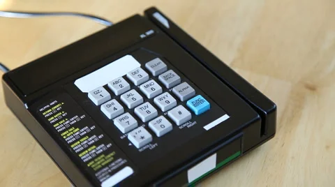 Credit Card Terminal Stock Footage
