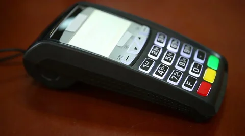 Credit Card terminal Stock Footage 45908346