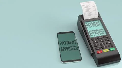 Credit Card Terminals 3d rendering image. Stock Illustration
