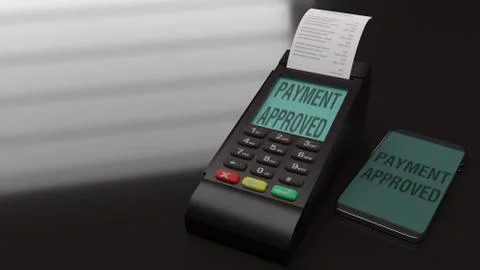Credit Card Terminals 3d rendering image. Stock Illustration