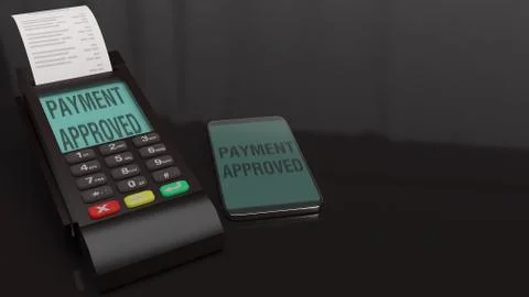Credit Card Terminals 3d rendering image. Stock Illustration