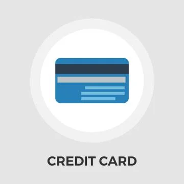 Credit Card Vector Flat Icon Stock Illustration