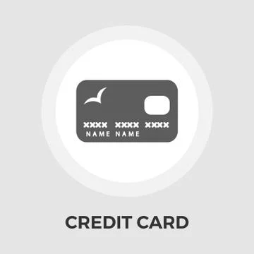 Credit Card Vector Flat Icon Stock Illustration