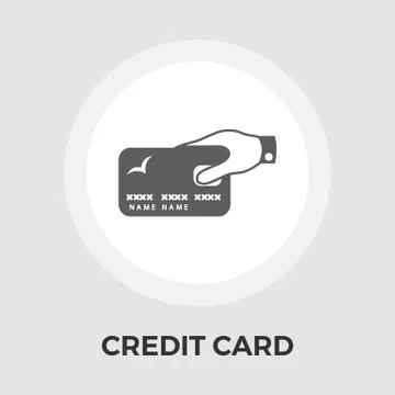 Credit Card Vector Flat Icon Stock Illustration