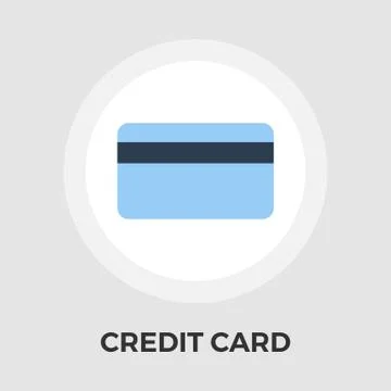 Credit Card Vector Flat Icon Stock Illustration